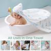 image:imageMomcozy Baby Towel with Hooded  Ultra Soft amp Absorbent Large Bath Towel Set for Comfort amp Gentle on Babys Skin  Shower Gift amp Bath Essential amp Baby Registry Search for NewbornInfantToddlerKidsMarine Whale Magic