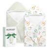 image:imageMomcozy Baby Towel with Hooded  Ultra Soft amp Absorbent Large Bath Towel Set for Comfort amp Gentle on Babys Skin  Shower Gift amp Bath Essential amp Baby Registry Search for NewbornInfantToddlerKidsWondrous Green Orchard