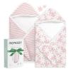 image:imageMomcozy Baby Towel with Hooded  Ultra Soft amp Absorbent Large Bath Towel Set for Comfort amp Gentle on Babys Skin  Shower Gift amp Bath Essential amp Baby Registry Search for NewbornInfantToddlerKidsBloom Bliss