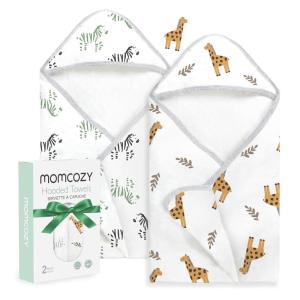 image:imageMomcozy Baby Towel with Hooded  Ultra Soft amp Absorbent Large Bath Towel Set for Comfort amp Gentle on Babys Skin  Shower Gift amp Bath Essential amp Baby Registry Search for NewbornInfantToddlerKidsBravery Buddies