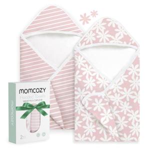 image:imageMomcozy Baby Towel with Hooded  Ultra Soft amp Absorbent Large Bath Towel Set for Comfort amp Gentle on Babys Skin  Shower Gift amp Bath Essential amp Baby Registry Search for NewbornInfantToddlerKidsBloom Bliss