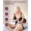image:imageMomcozy CoolFit Nursing Bras for Breastfeeding Fixed Padding Ultra Stretch Seamless Jelly Strip Maternity Bra WirelessBlack