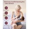 image:imageMomcozy CoolFit Nursing Bras for Breastfeeding Fixed Padding Ultra Stretch Seamless Jelly Strip Maternity Bra WirelessGray