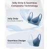 image:imageMomcozy CoolFit Nursing Bras for Breastfeeding Fixed Padding Ultra Stretch Seamless Jelly Strip Maternity Bra WirelessNordic Blue