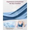 image:imageMomcozy CoolFit Nursing Bras for Breastfeeding Fixed Padding Ultra Stretch Seamless Jelly Strip Maternity Bra WirelessNordic Blue
