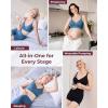 image:imageMomcozy CoolFit Nursing Bras for Breastfeeding Fixed Padding Ultra Stretch Seamless Jelly Strip Maternity Bra WirelessNordic Blue