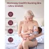 image:imageMomcozy CoolFit Nursing Bras for Breastfeeding Fixed Padding Ultra Stretch Seamless Jelly Strip Maternity Bra WirelessOyster Pink