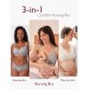 image:imageMomcozy Nursing Bras for Breastfeeding Seamless Comfort Lightweight Maternity Bra Wireless Pregnancy Bralette Gray Zebra