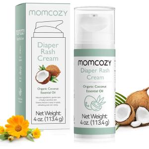 image:imageMomcozy Baby Diaper Rash Cream Baby Diaper Cream Daily Use for Skin Care Natural Ingredients Coconut Diaper Cream Fragrances Free Hypoallergenic for Sensitive Skin 4 oz