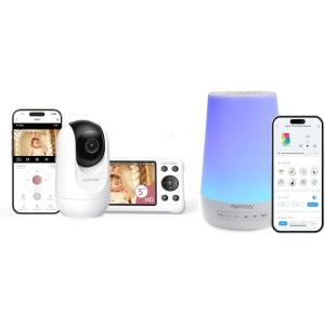 image:imageMomcozy White Noise Machine for Baby Sleeping with Night Light amp Momcozy Smart WiFi Baby Monitor with Camera and Audio