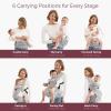 image:imageMomcozy Baby Carrier with Hip Seat Detachable HandsFree Carrier up to 44lbs Belt Extender Included Extends Waist Band up to 59 for Plus Size Parents AirmeshGrey