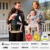 image:imageMomcozy Baby Carrier with Hip Seat Detachable HandsFree Carrier up to 44lbs Belt Extender Included Extends Waist Band up to 59 for Plus Size Parents AirmeshGrey