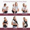 image:imageMomcozy Baby Carrier with Hip Seat Detachable HandsFree Carrier up to 44lbs Belt Extender Included Extends Waist Band up to 59 for Plus Size Parents Black