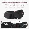image:imageMomcozy Baby Carrier with Hip Seat Detachable HandsFree Carrier up to 44lbs Belt Extender Included Extends Waist Band up to 59 for Plus Size Parents Black