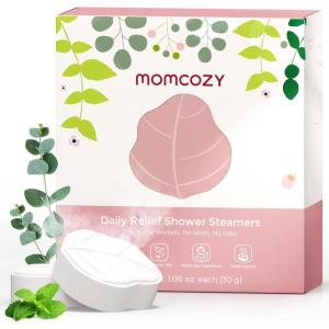 image:imageMomcozy 14 Pack Shower Steamers with Eucalyptus Leaf Shape Aromatherapy with Natural Peppermint amp Eucalyptus Essential Oil Relaxation LongLasting Ideal Spa Gifts for HerHimEucalyptus