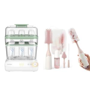 image:imageMomcozy 3 Layers Large Bottle Sterilizer and Dryer amp Momcozy Bottle Brush Kit Pink