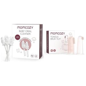image:imageMomcozy Baby Tongue Cleaner Gauze Silicone Finger Toothbrush for Baby