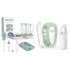 image:imageMomcozy Bottle Brush Set  Baby Bottle Cleaner Kit with Silicone Brush amp Momcozy Baby Nail File Electric Gentle Baby Nail Trimmer Electric Rechargeable
