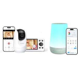 image:imageMomcozy Sound Machine for Baby Sleeping with Night Light amp Momcozy Smart WiFi Baby Monitor with Camera and Audio