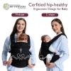 image:imageMomcozy Baby Carrier Ergonomic Cozy and Lightweight Carrier Effortless to Put On Ideal for HandsFree Parenting Enhanced Lumbar Support GeometryCottonBlack