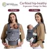 image:imageMomcozy Baby Carrier Ergonomic Cozy and Lightweight Carrier Effortless to Put On Ideal for HandsFree Parenting Enhanced Lumbar Support GeometryCottonGrey