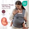 image:imageMomcozy Baby Carrier Ergonomic Cozy and Lightweight Carrier Effortless to Put On Ideal for HandsFree Parenting Enhanced Lumbar Support GeometryCottonGrey