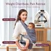 image:imageMomcozy Baby Carrier Ergonomic Cozy and Lightweight Carrier Effortless to Put On Ideal for HandsFree Parenting Enhanced Lumbar Support GeometryCottonGrey