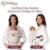 image:imageMomcozy Baby Carrier Ergonomic Cozy and Lightweight Carrier Effortless to Put On Ideal for HandsFree Parenting Enhanced Lumbar Support GeometryCottonKhaki