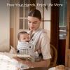 image:imageMomcozy Baby Carrier Ergonomic Cozy and Lightweight Carrier Effortless to Put On Ideal for HandsFree Parenting Enhanced Lumbar Support GeometryLinenTime Heritage Beige