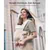 image:imageMomcozy Breathable Baby Carrier Ergonomic and Lightweight Infant Carrier for 745lbs with Enhanced Lumbar Support All Day Comfort for HandsFree Parenting Air MeshApricot Beige