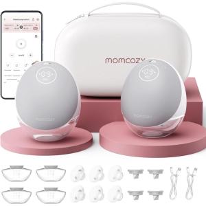 image:imageMomcozy Upgraded M9Original Upgraded M9 Breastfeeding PartsDoubleLayed Diaphragm2 Pack2 PumpsGray