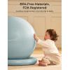 image:imageMomcozy BirthEase Maternity Ball Set Birthing Ball with App FullJourney Courses BPAFree PVC amp Anti Burst Exercise Yoga Ball for Maternity Labor Physio RecoveryGlacier Blue