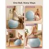 image:imageMomcozy BirthEase Maternity Ball Set Birthing Ball with App FullJourney Courses BPAFree PVC amp Anti Burst Exercise Yoga Ball for Maternity Labor Physio RecoveryGlacier Blue