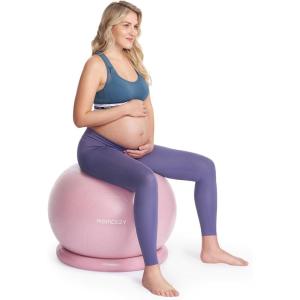 image:imageMomcozy BirthEase Maternity Ball Set Birthing Ball with App FullJourney Courses BPAFree PVC amp Anti Burst Exercise Yoga Ball for Maternity Labor Physio RecoveryDusty Rose