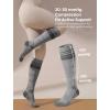 image:imageMomcozy Compression Socks for Women 2030mmHg Athletic Support Socks for Running Travel Flying Yoga amp Workouts 2 PairsBlackGray