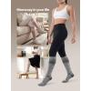 image:imageMomcozy Compression Socks for Women 2030mmHg Athletic Support Socks for Running Travel Flying Yoga amp Workouts 2 PairsGrayPink