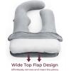 image:imageMomcozy Cooling Cover for Pregnancy Pillows UShaped Full Body Maternity Pillow for Side Sleepers 57 Inch  Support for Back Hip Belly Legs for Pregnant Women Pillowcase Only