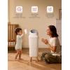 image:imageMomcozy Diaper Pail with Patented TripleSeal Odor Control Wide Opening Ergonomic Height Large Capacity with Viewing Window Childproof Lock Fits Standard Trash BagsRegular