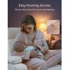image:imageMomcozy Postpartum Nursing Pajama Set for Women 2 Piece Long Sleeve V Neck Button Down Cotton Maternity Lounge Pjs PinkPink