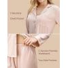 image:imageMomcozy Postpartum Nursing Pajama Set for Women 2 Piece Long Sleeve V Neck Button Down Cotton Maternity Lounge Pjs PinkPink