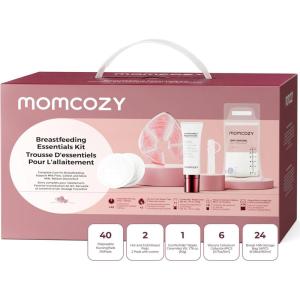 image:imageMomcozy 73Piece Postpartum Essentials Kit for New Moms Breastfeeding Essentials Set with Nursing Pads Hot amp Cold Breast Packs Nipple Cream Colostrum Collectors and Breastmilk Storage Bags