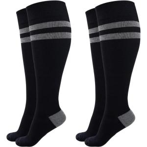 image:imageMomcozy Compression Socks for Women Wide Calf 1520mmHg Knee High Support Socks for Pregnancy Nurses Flying TravelBlackBlack