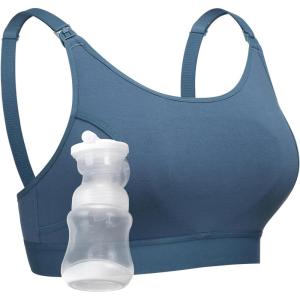 image:imageMomcozy Hands Free Pumping Bra Adjustable BreastPumps Holding and Nursing Bra Pumping amp Nursing Bra in OneBlue