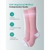image:imageMomcozy Medical Grade Compression Socks 2030 mmHg FDA Registered Graduated Support Socks for Circulation amp Recovery 2 PairsPinkGray