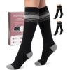 image:imageMomcozy Medical Grade Compression Socks 2030 mmHg FDA Registered Graduated Support Socks for Circulation amp Recovery 2 PairsBlackBlack