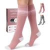 image:imageMomcozy Medical Grade Compression Socks 2030 mmHg FDA Registered Graduated Support Socks for Circulation amp Recovery 2 PairsPinkGray