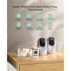 image:imageMomcozy BM04 Smart WiFi Baby Monitor with 2 Cameras 5 1080P Split Screen Video Baby Monitor with Camera and Audio Motion Detection Electric Fence Clear Night Vision 2Way Audio 5000mAh BatteryBM04 with 2 Cameras