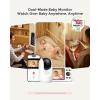 image:imageMomcozy BM04 Smart WiFi Baby Monitor with 2 Cameras 5 1080P Split Screen Video Baby Monitor with Camera and Audio Motion Detection Electric Fence Clear Night Vision 2Way Audio 5000mAh BatteryBM04 with 1 Camera