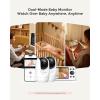 image:imageMomcozy BM04 Smart WiFi Baby Monitor with 2 Cameras 5 1080P Split Screen Video Baby Monitor with Camera and Audio Motion Detection Electric Fence Clear Night Vision 2Way Audio 5000mAh BatteryBM04 with 2 Cameras