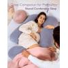 image:imageMomcozy 57 Inch U Shaped Pregnancy Pillow and Portable W Shaped Maternity Pillow for Travel